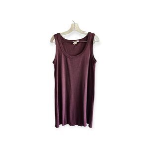 Sucre Soir Sleeveless Maxi Dress Size XL Heathered Wine Color